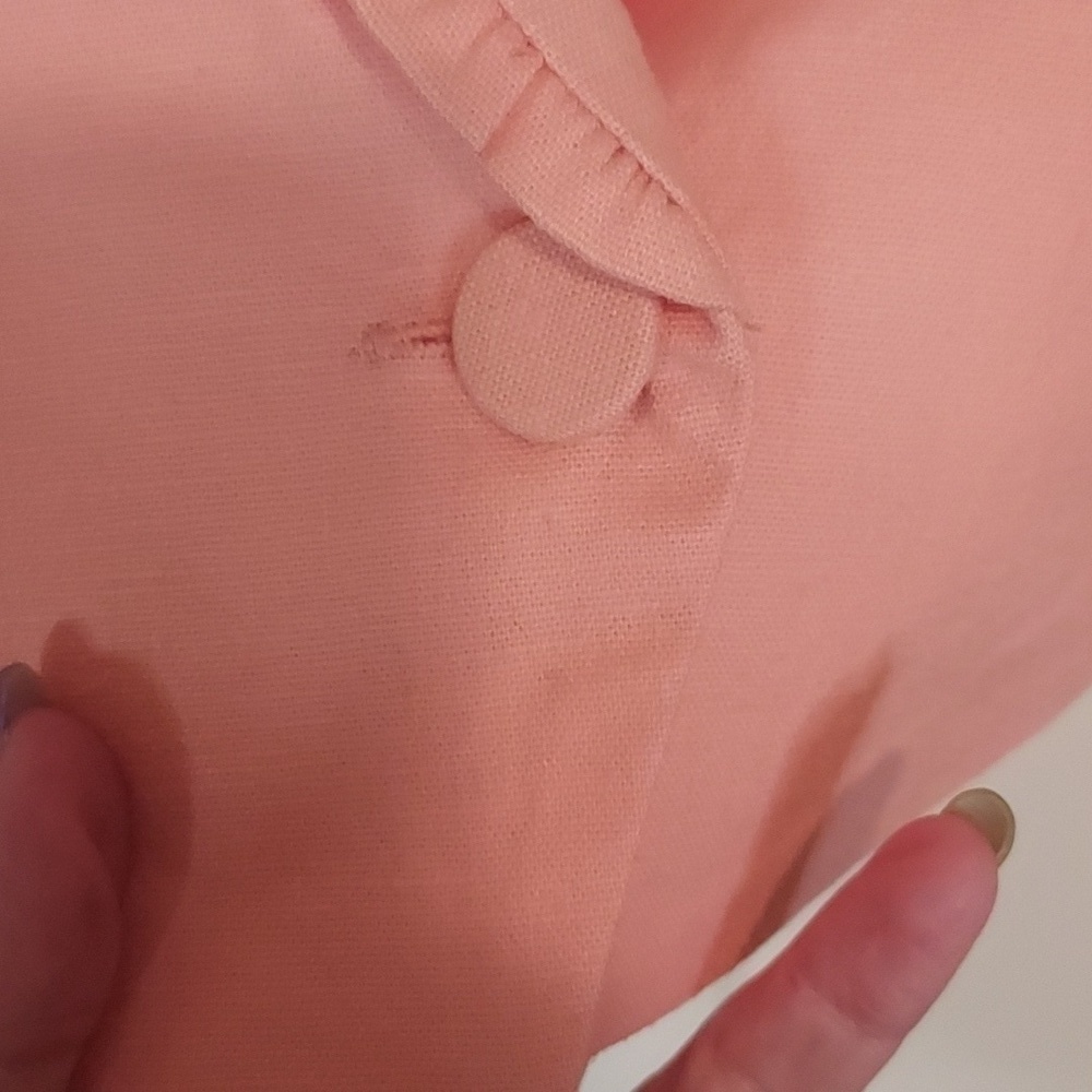 For Love and Lemons Peach Linen Blend Cropped Blazer Size XL - Picture 6 of 14